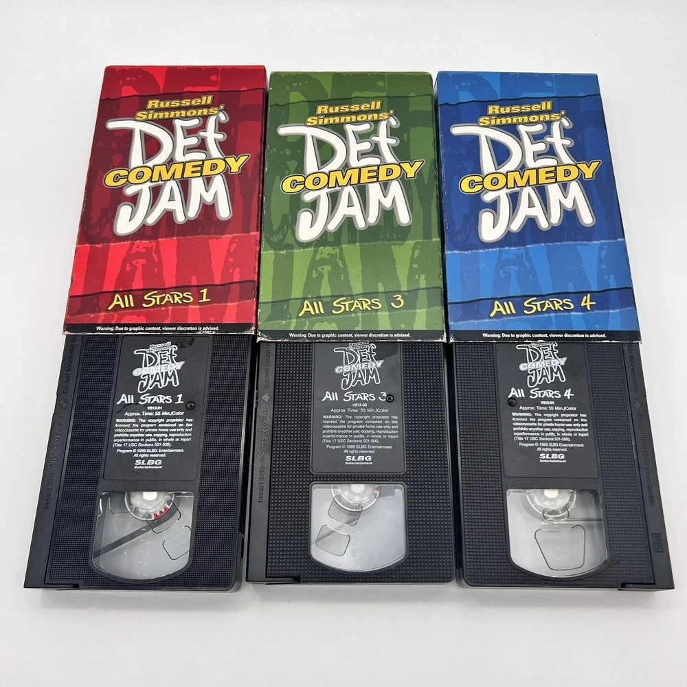 Russell Simmons Def Comedy JAM 1, 3, & 4 Lot VHS Bundle of 3 Tested‎
